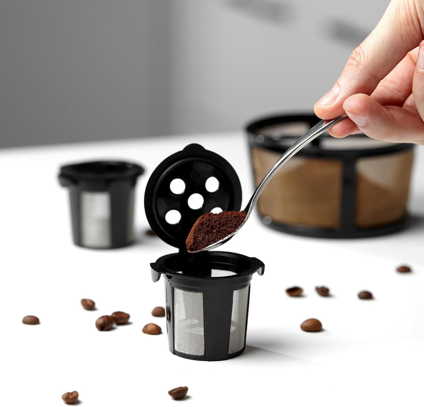 2 Reusable K Cups and Basket Coffee Filter for Keurig K-Duo Hot & Iced