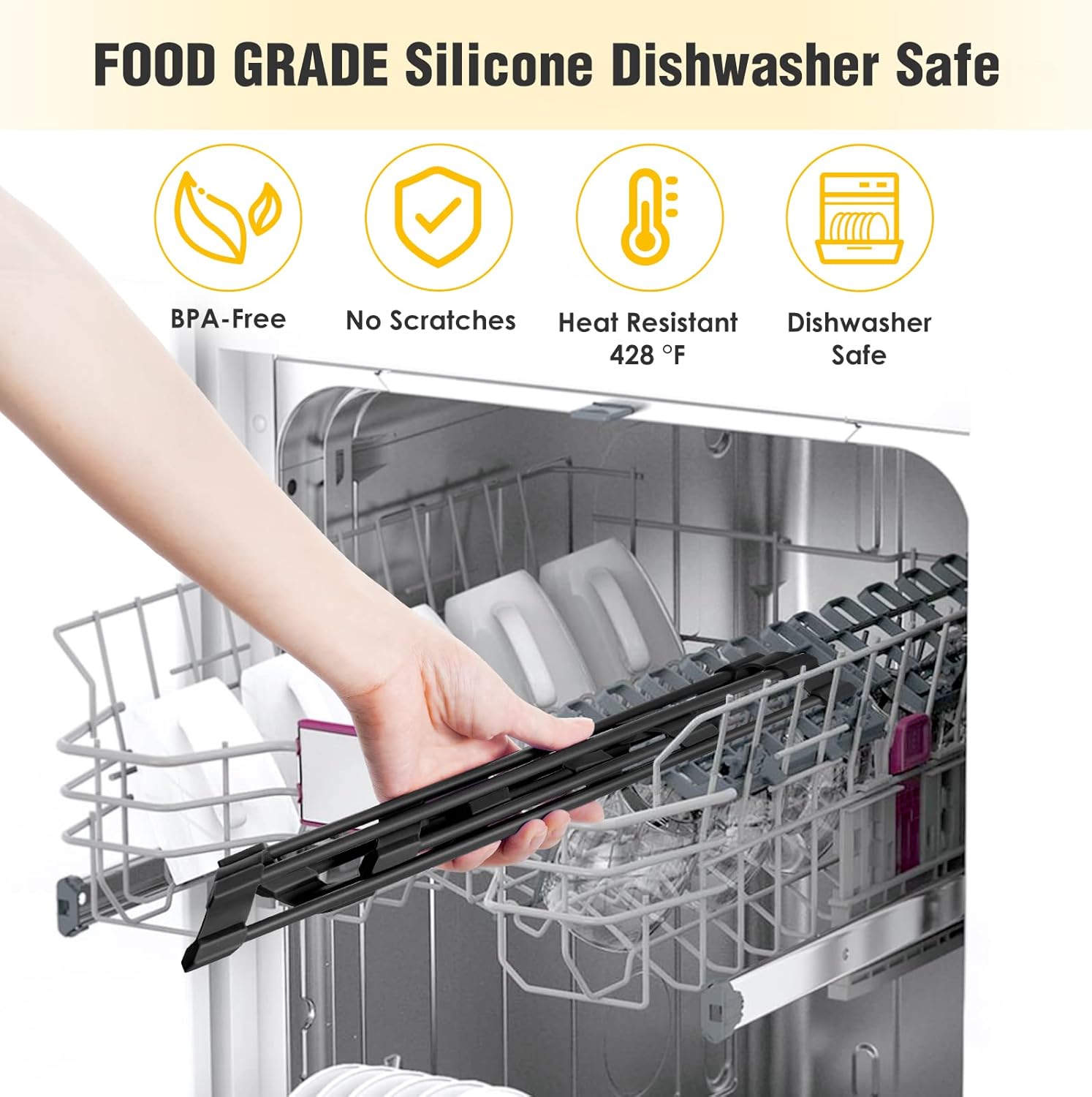 Tomorotec Small Triangle Roll-Up Dish Drying Rack with Silicone Coatin