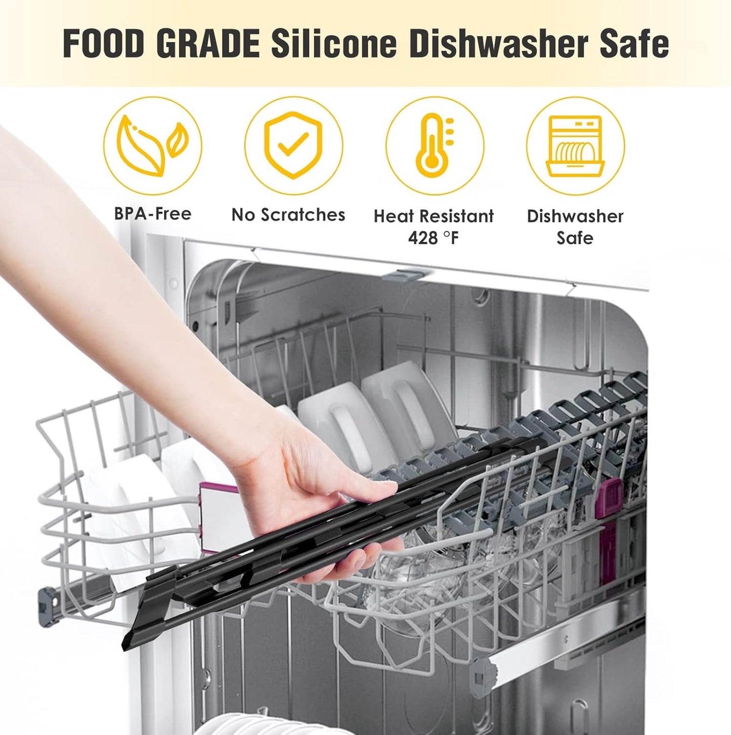 Tomorotec Small Triangle Roll-Up Dish Drying Rack with Silicone Coating Stainless Steel Frame for Sink Corners, Multipurpose Over-The-Sink Kitchen Drainer & Organizer for Space-Saving Storage (Black)