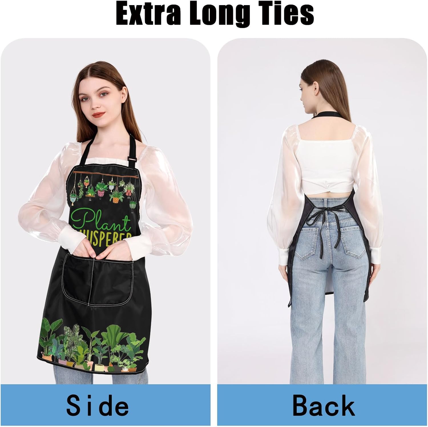JXGZSO Gardening Apron for Gardener Plant Whisperer Funny Gardening Ap