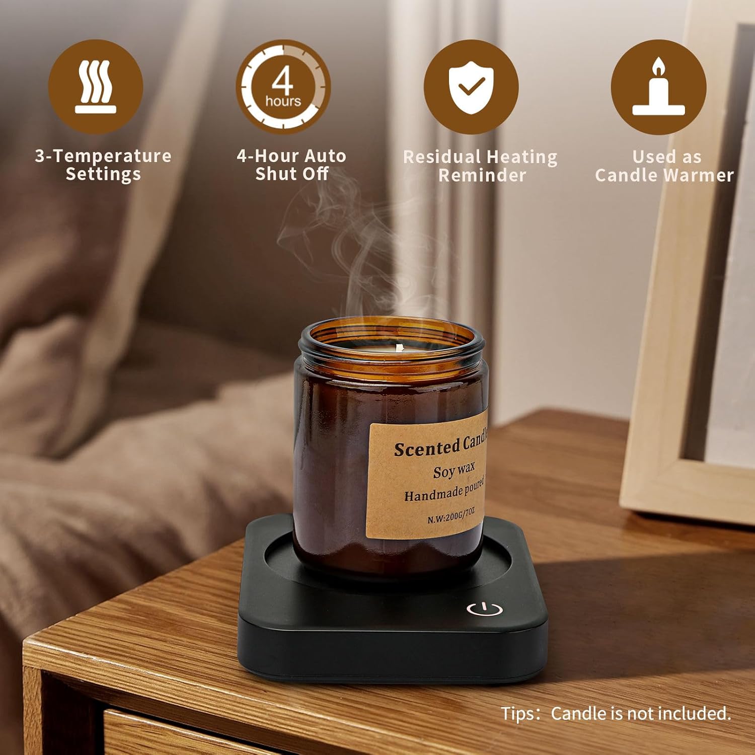 VOBAGA Coffee Mug Warmer for Desk with Auto Shut Off & 3-Temp Settings