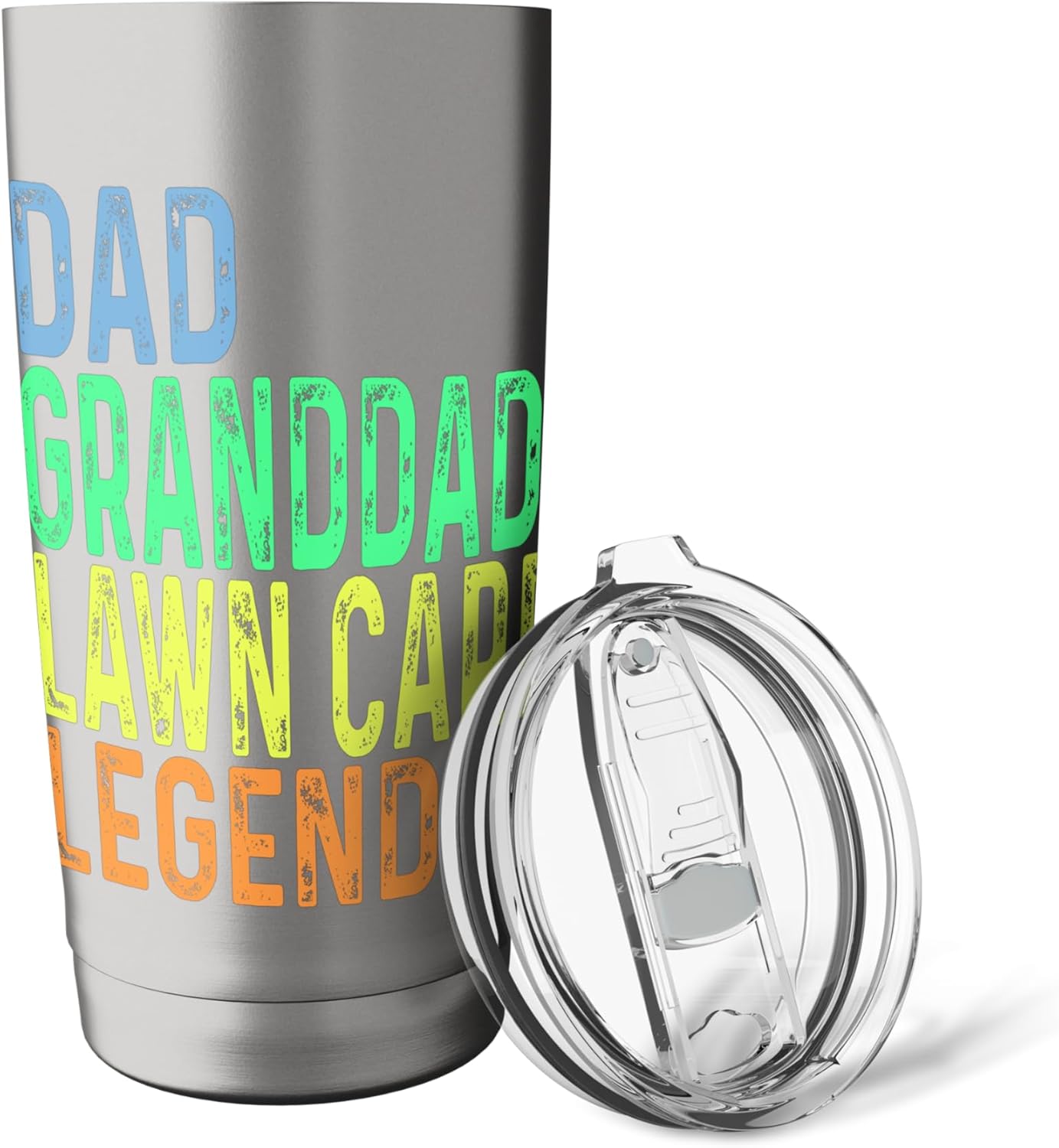 Funny Dad Granddad Lawn Care Legend Grass Mowing Lawn Mower Stainless Steel Insulated Tumbler