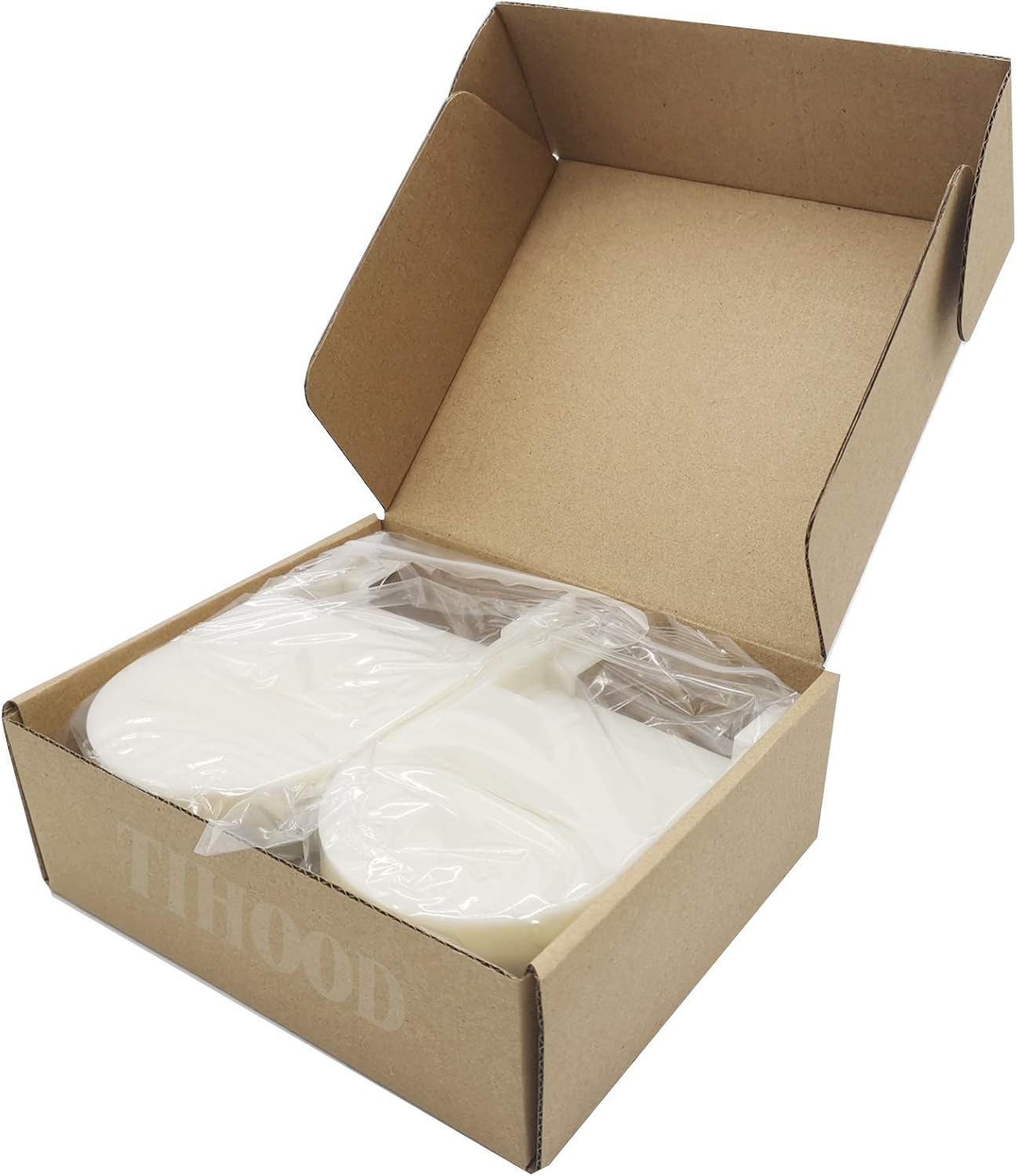 TIHOOD 4 Pack White Beehive Entrance Feeder with Lids, Easy Water Injection, Extended Tray, Sturdy Plastic, Fits Most Small Mouth Canning Feeder and Waterer