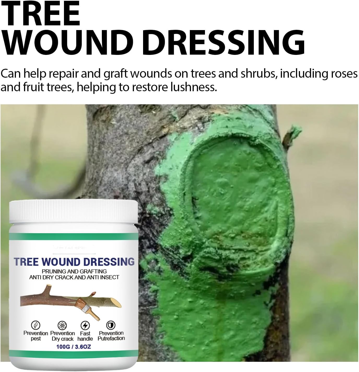 Tree Wound Sealer, Pruning Sealer, Bonsai Tool Multipurpose Garden wit