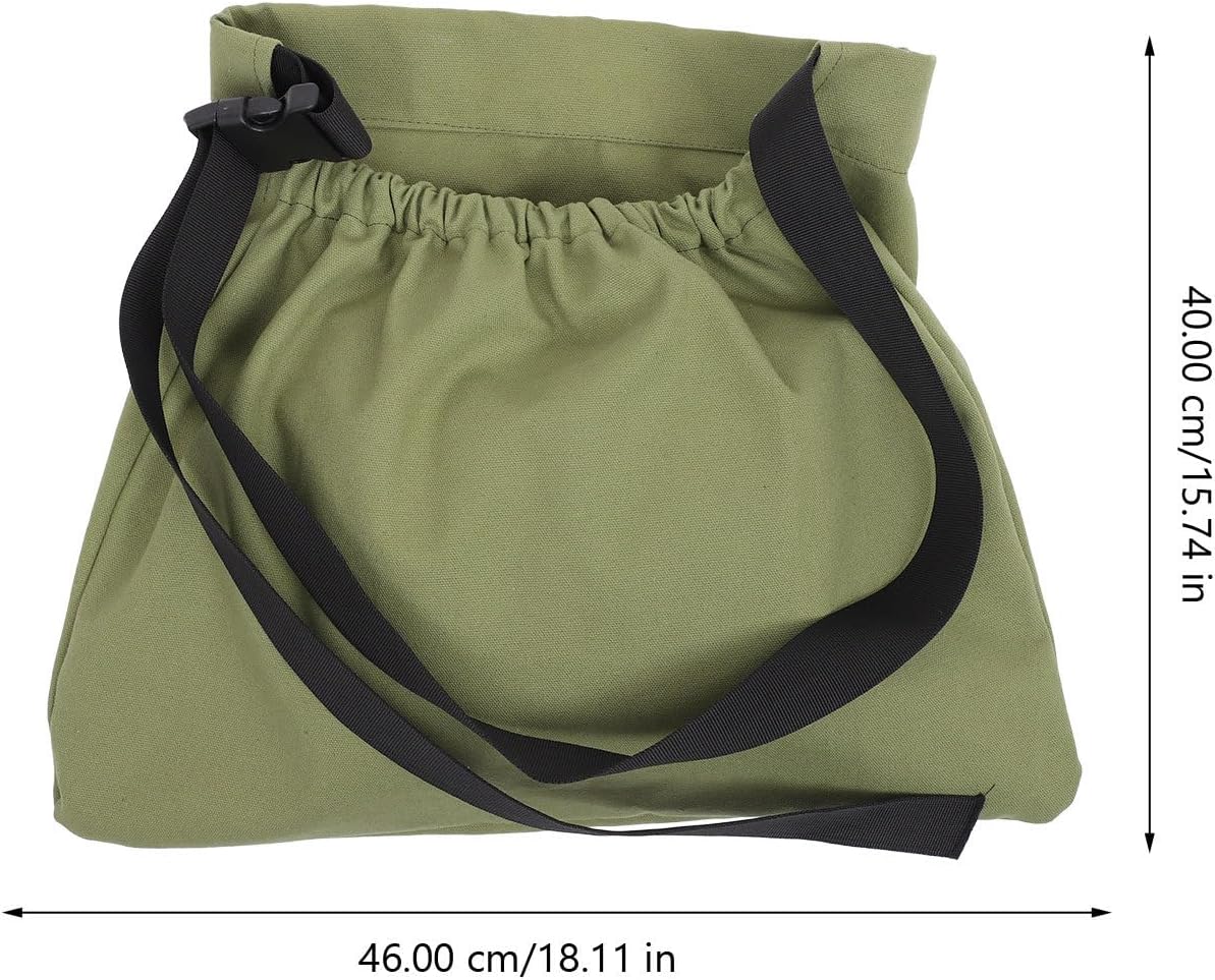 Milisten Fruit Picking Apron Vegetable Harvesting Pouch with Waist Strap, Outdoor Garden Storage Bag for Fruits and Vegetables, Sturdy Green Mesh Apron for Orchard and Farm Use