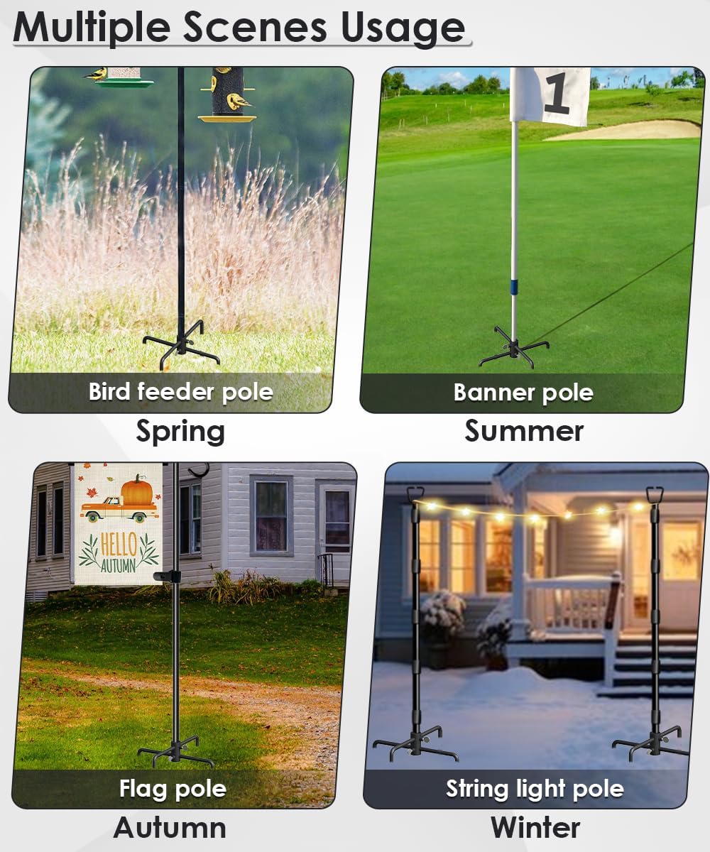 Mocomax Pole Stabilizer Stand Base Applies to 1.41" to 2.12" Shepherds