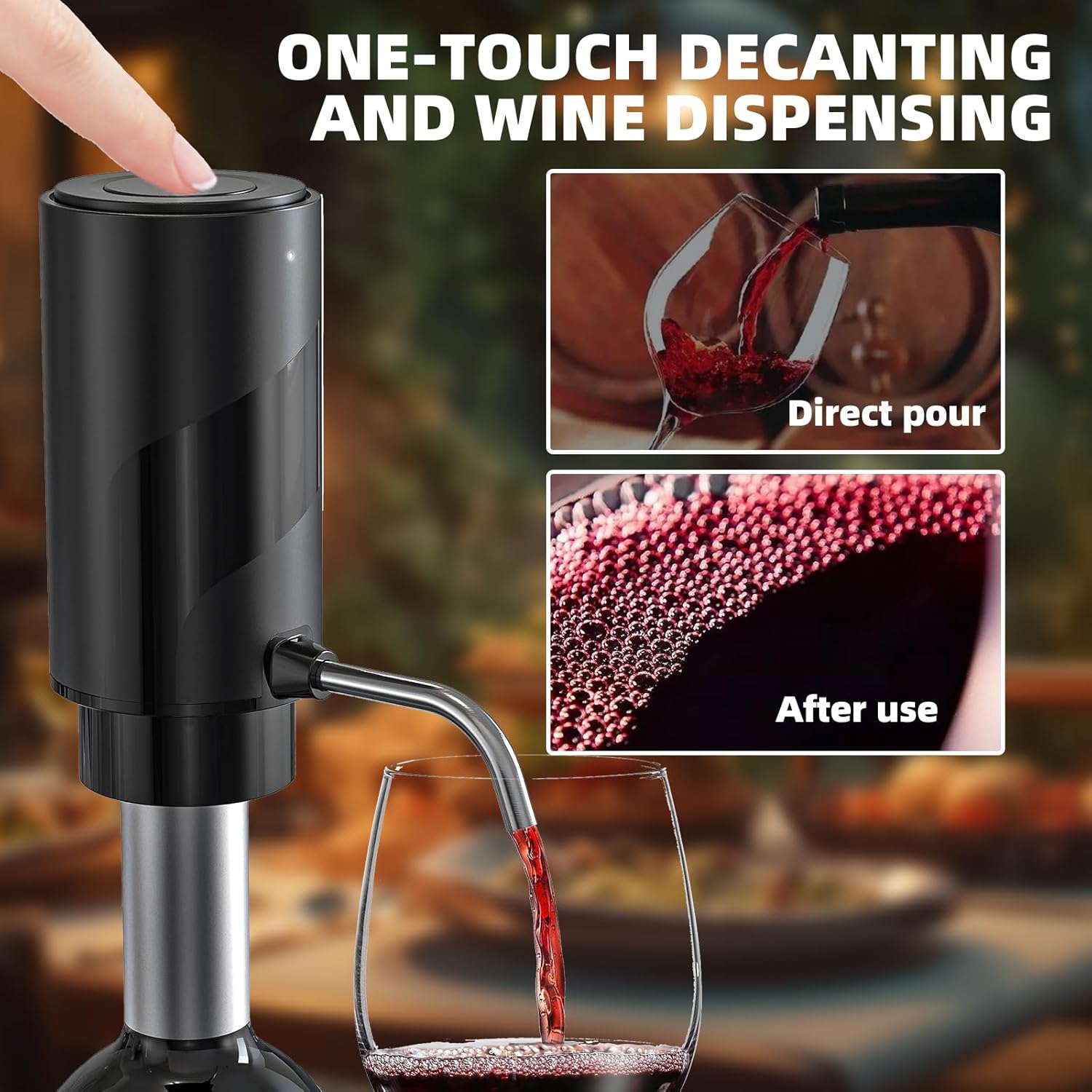 Wine Aerator Electric Wine Decanter Automatic Wine Aerator, Wine Dispe