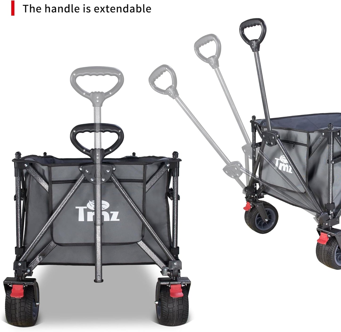TMZ Collapsible Wagon 445L Extra Large Outdoor Utility Cart, Heavy Dut