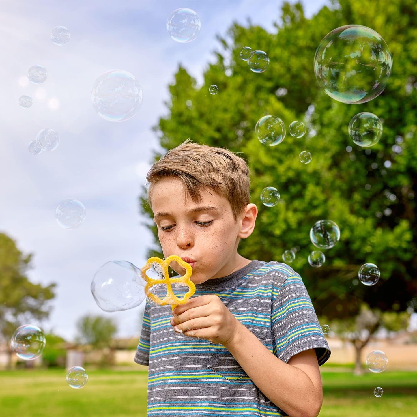 JOYIN Big Bubble Wands Set Bulk for Kids Summer Outdoor Toy Game Activ