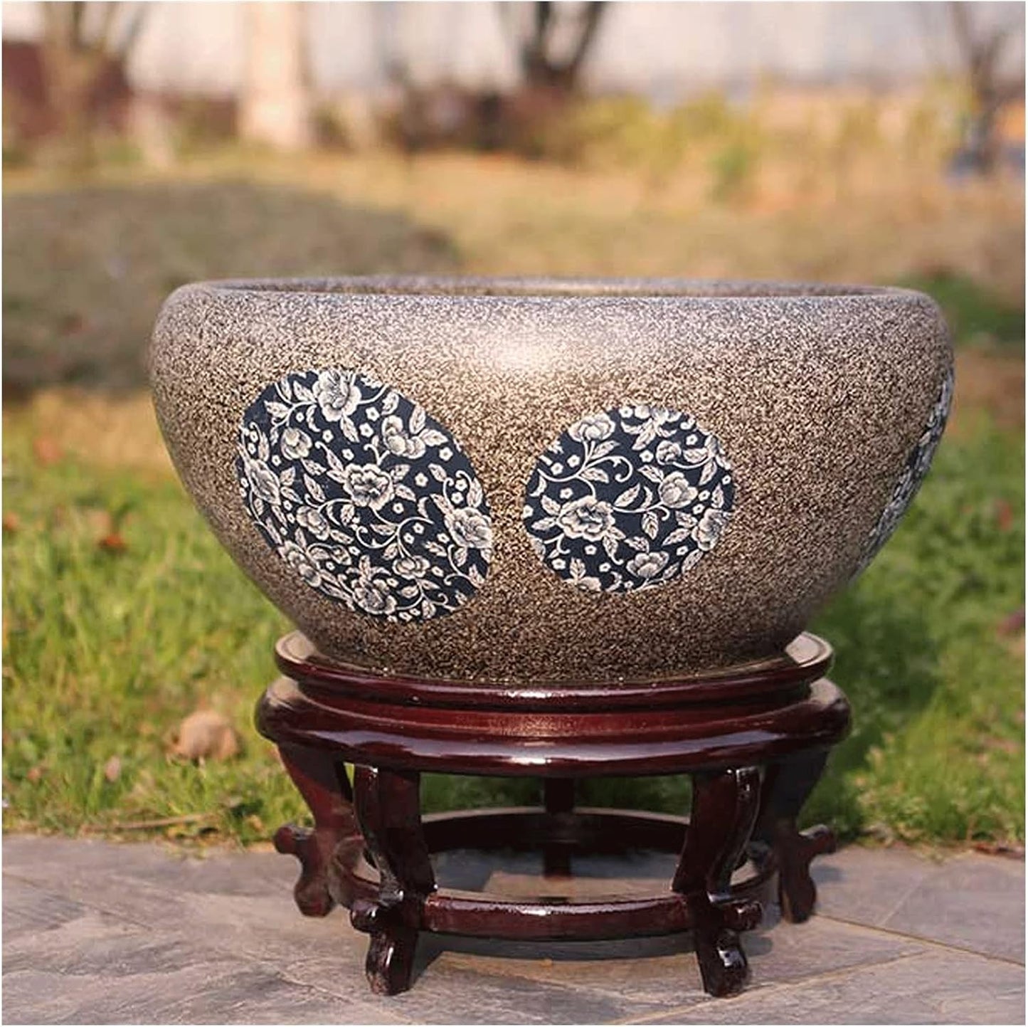 Wooden Vase Base Wooden Stool Display Stand- Round Decorative Fish Tank Vase Bonsai Rack, Modern Base Stand for Indoor Outdoor Home Patio Decoration Wooden Vase Stand (Size : Small)