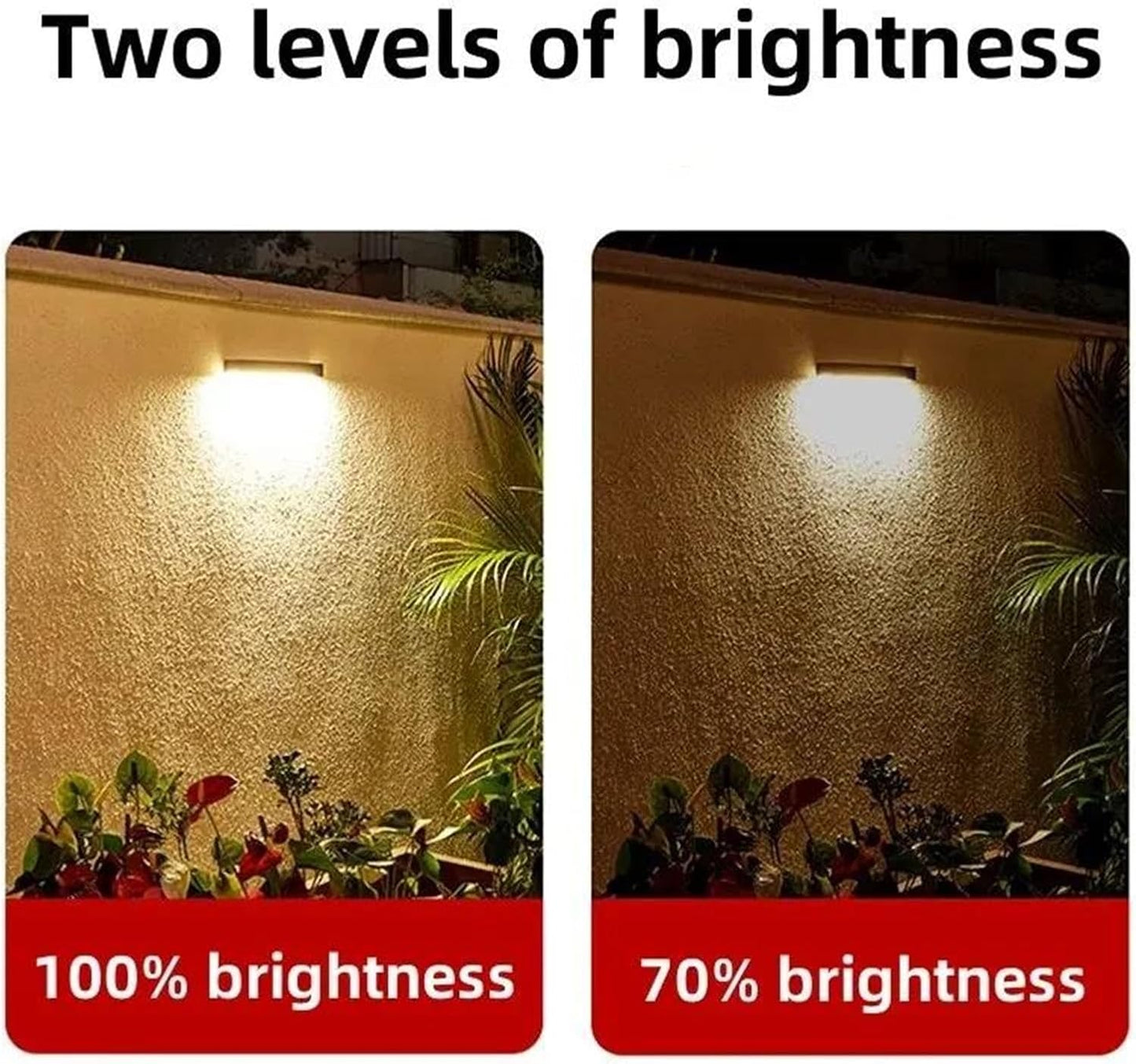 Wall Light Outdoor Waterproof Solar Garden Decor Powered Lamp Villa Door Number Balcony Sunlight Lighting Battery Lights(White)