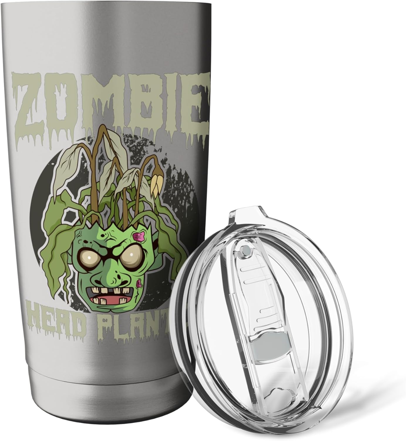 Zombie Head Planter Pot Garden Gardening Halloween Stainless Steel Insulated Tumbler
