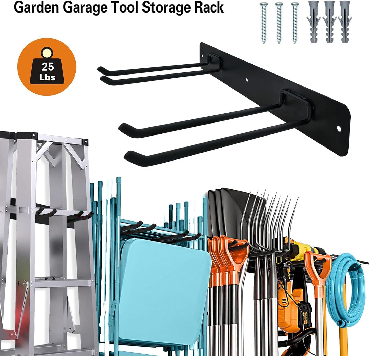 Sturdy Storage Hooks for Garage and Garden Use Space Efficient Design 