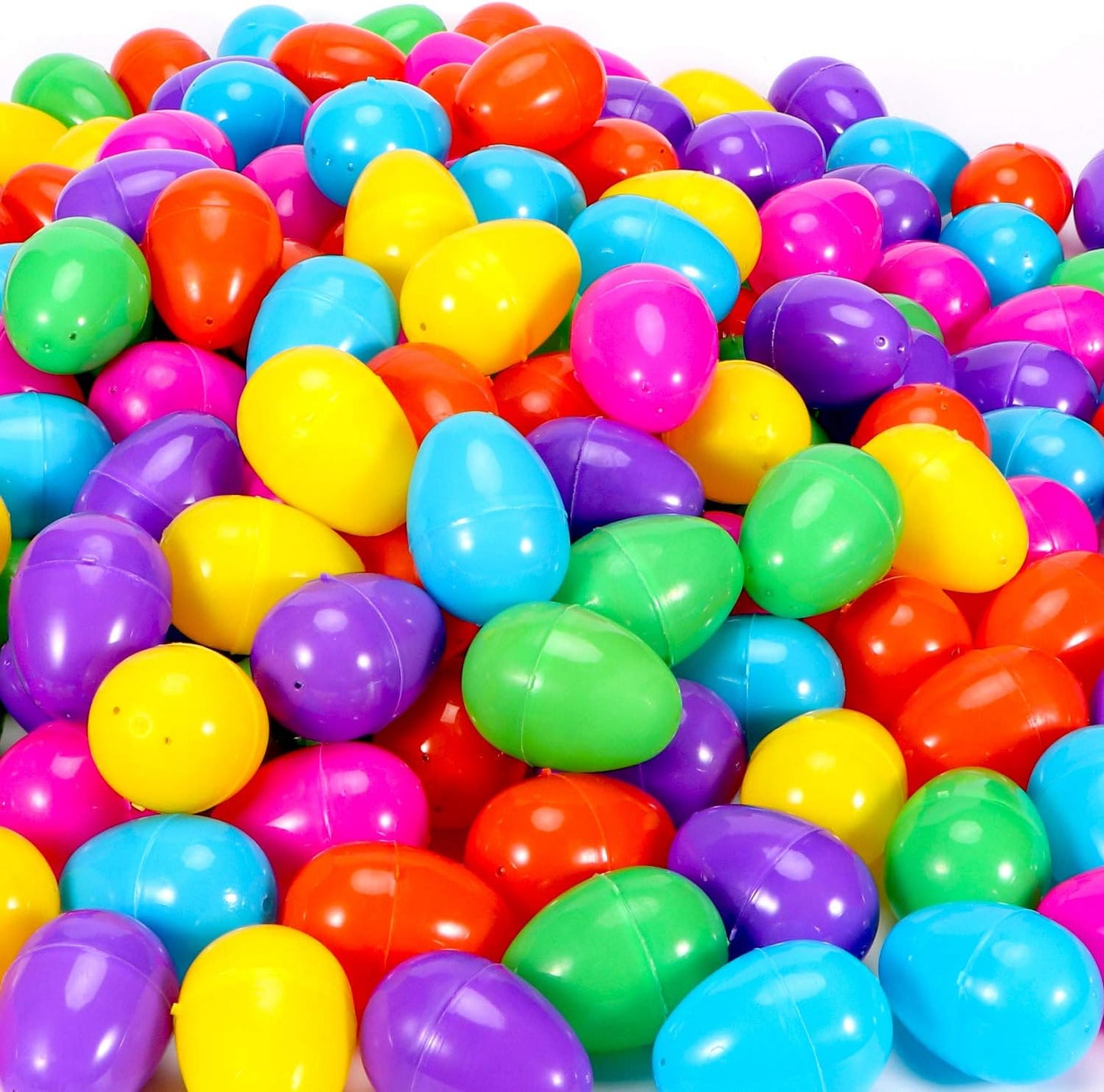 YEAHBEER 150 Easter Eggs, 2.36" Bright Colors Plastic Easter Eggs Empty Include 6 Golden Eggs for Easter Hunt,Filling Treats, Basket Stuffers, Party Favor (150 Pack)