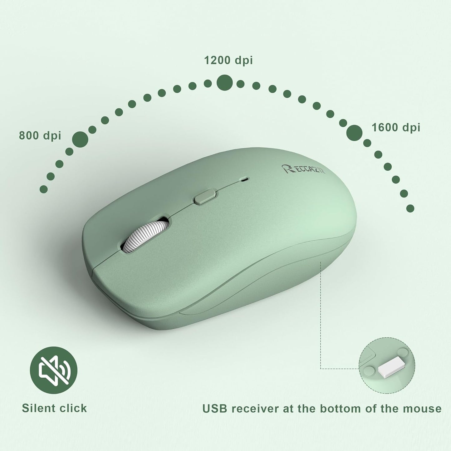 Wireless Keyboard and Mouse Combo, Full-Sized Wireless Keyboard and Ad