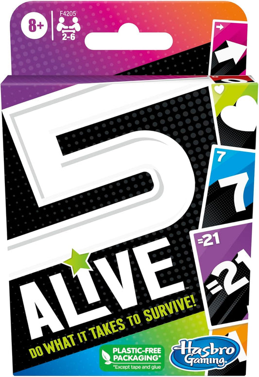 Hasbro Gaming 5 Alive Card Game, Fast-Paced Game for Kids and Families