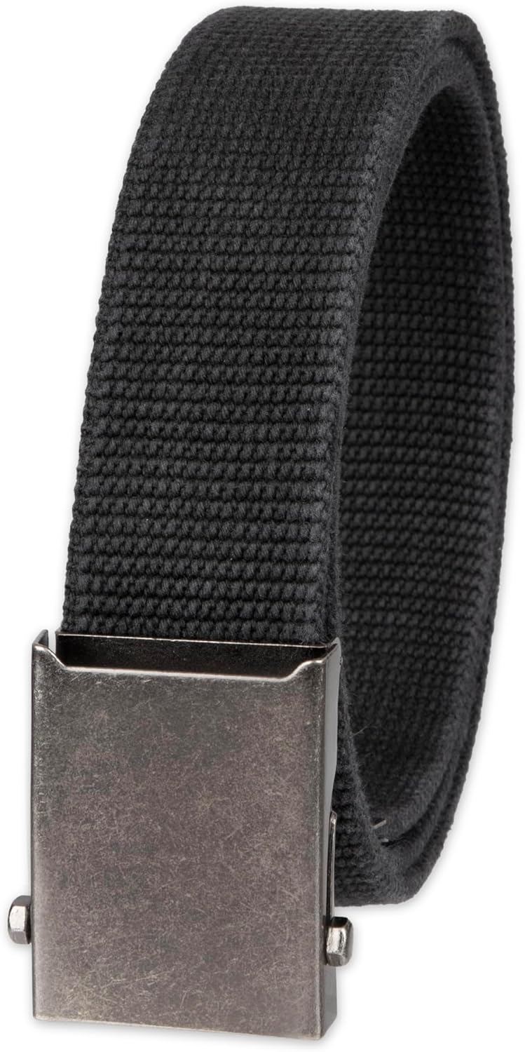 Columbia Men's Military Plaque Buckle Fabric Belt- One Size 42" Length