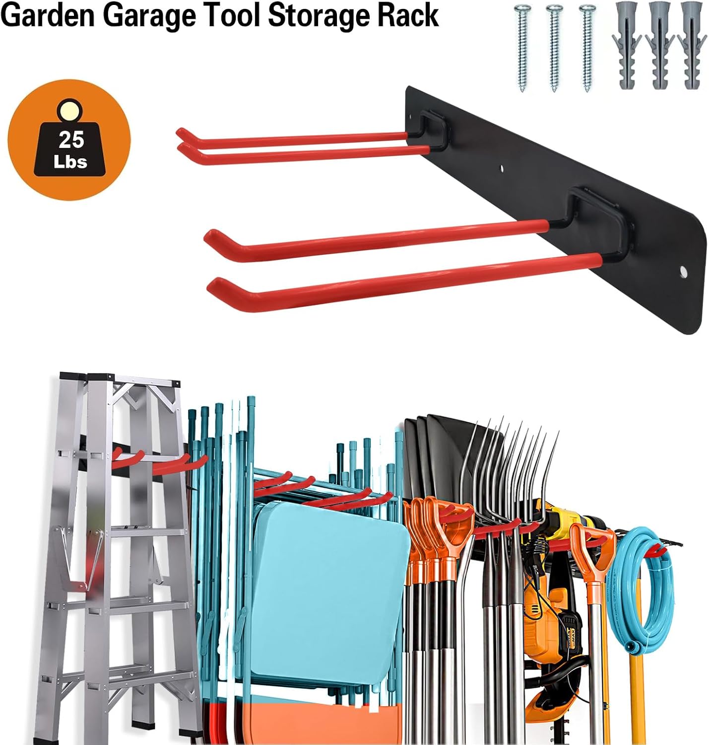 Sturdy Storage Hooks for Garage and Garden Use Space Efficient Design 