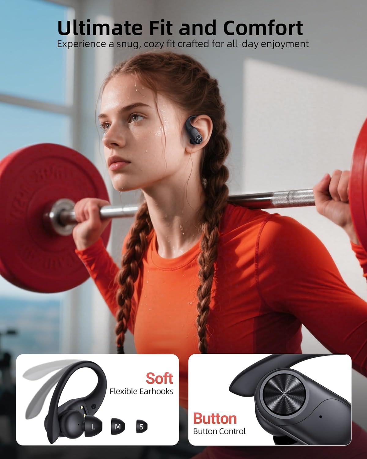 PocBuds Bluetooth Headphones Wireless Earbuds 80hrs Playtime Wireless 