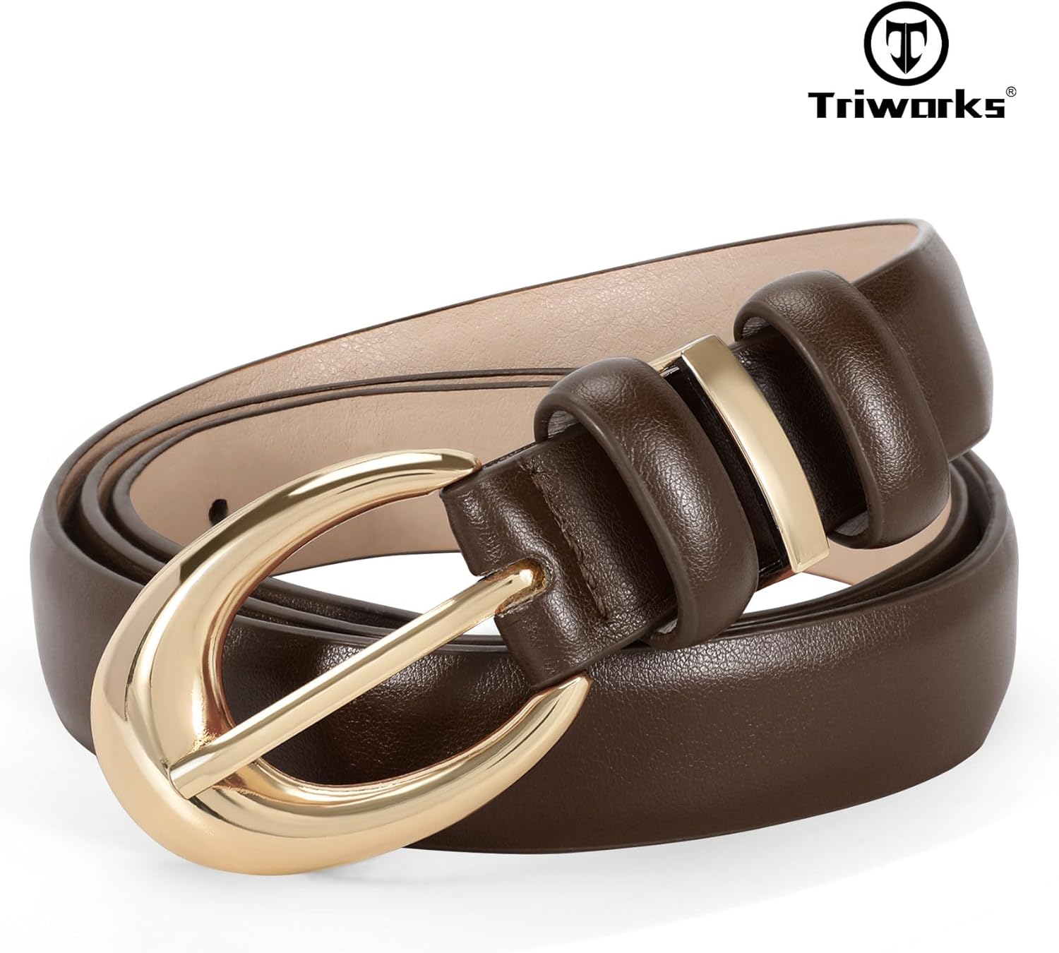 TRIWORKS 3 Pack Women Leather Belt for Jeans Pants Fashion Ladies Faux