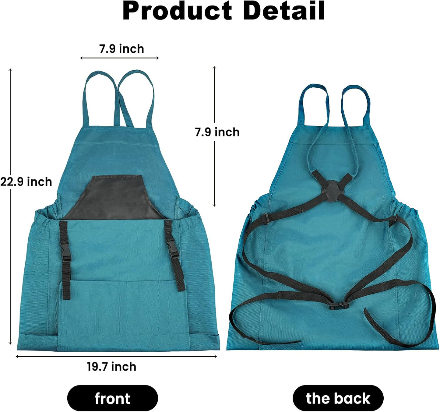 Gardening Apron, Garden Apron with Quick Release Pockets,Water Resista
