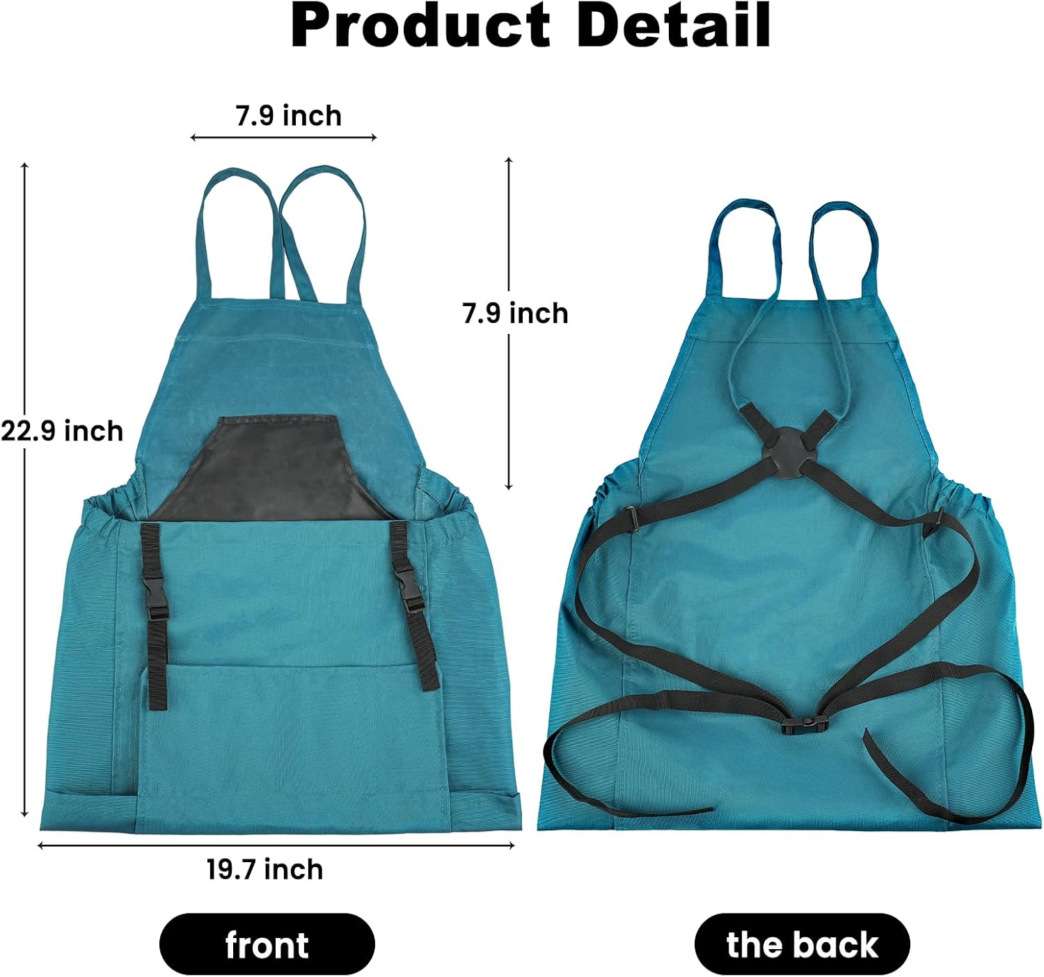 Gardening Apron, Garden Apron with Quick Release Pockets,Water Resista