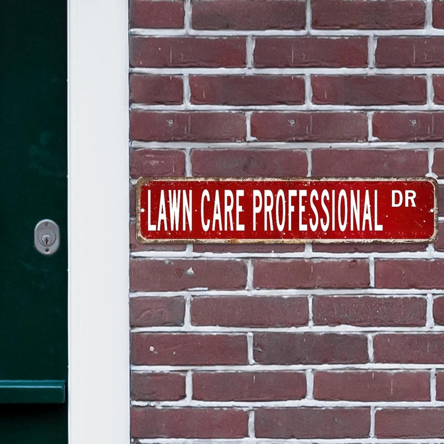 Lawn Care Professional Street Custom Signs Outdoor Metal Sign Lawn Care Professional Decor Care Professional Gift Vintage Metal Wall Sign Rustic Wall Art For Bedroom Living Room Front Porch