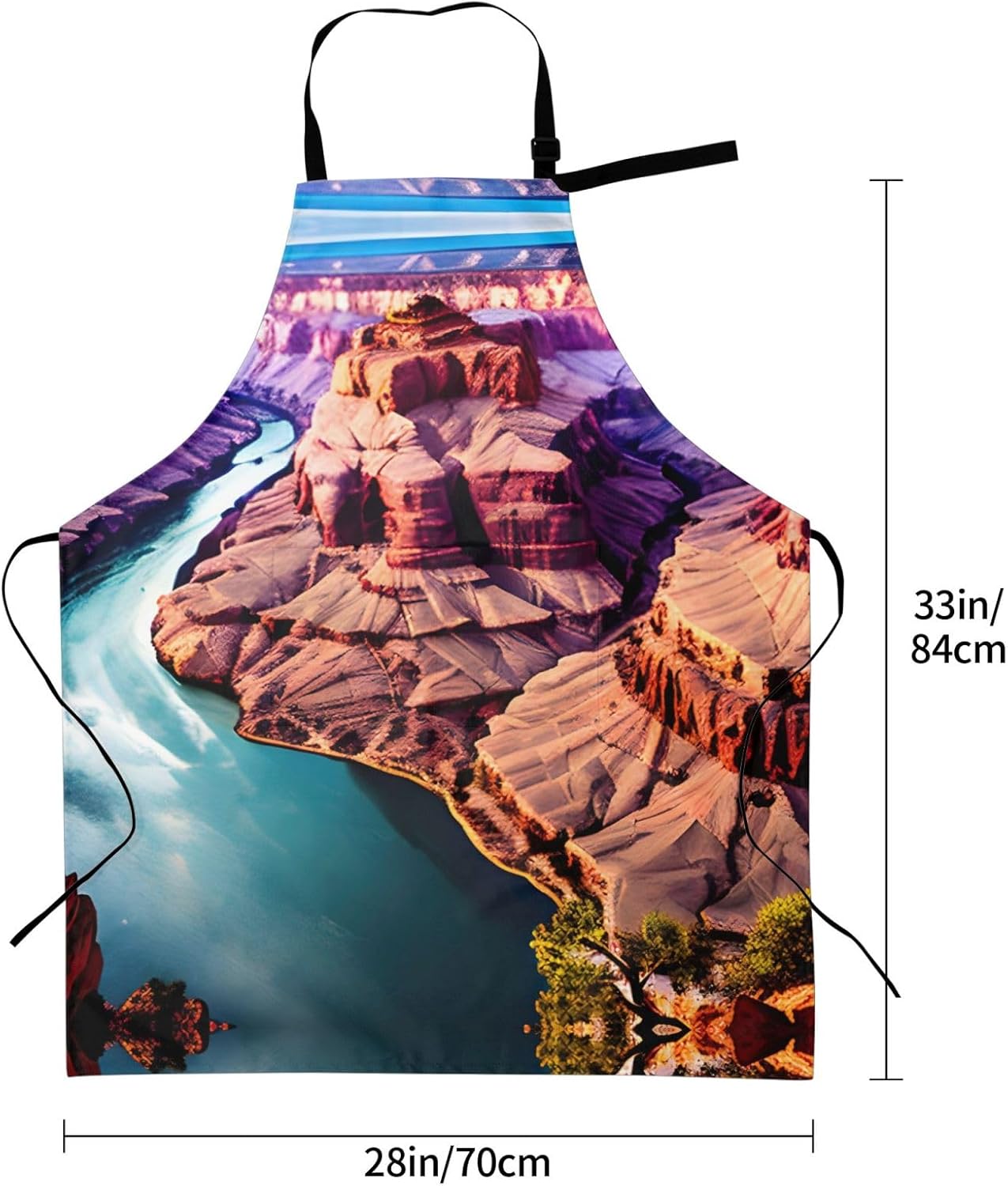 Beauty Grand Canyon print Waterproof chef's apron with pocket apron for kitchen cooking baking barbecue and gardening