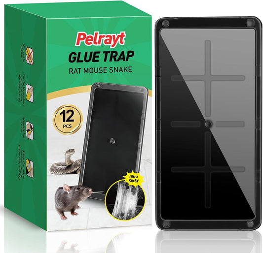 Glue Mouse Traps Indoor for Home, Rat Trap-12 Pack, Large Heavy Duty G