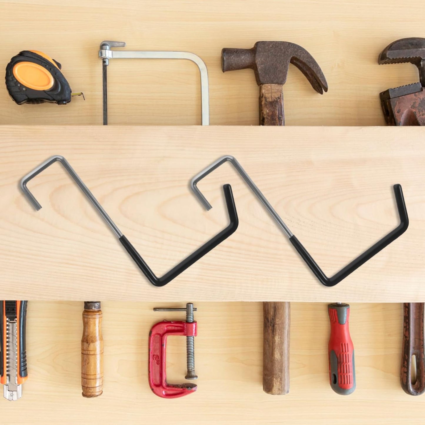 Milisten 6pcs Heavy Duty Garage Hooks for Wall Storage Hangers for Org