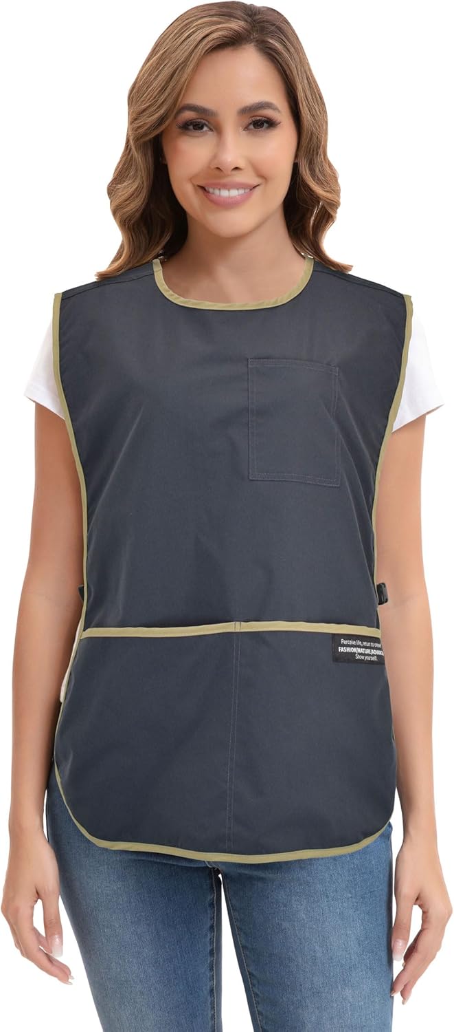 Nanxson Waterproof Cobbler Apron for Women Men with Pockets Adjustable Buckle Design Hair Stylist Apron for Garden Cooking