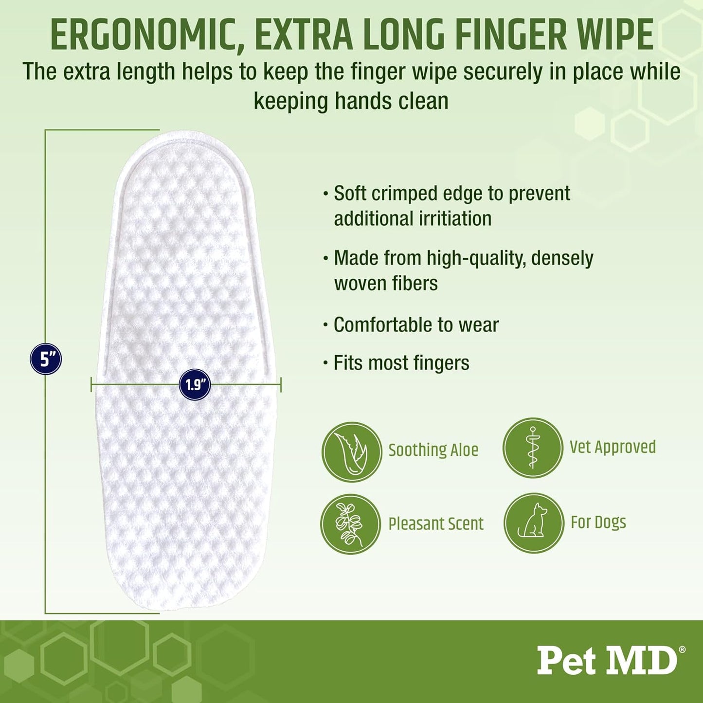 Dog Ear Cleaning Finger Wipes with Aloe Vera & Eucalyptus Oil – Veteri