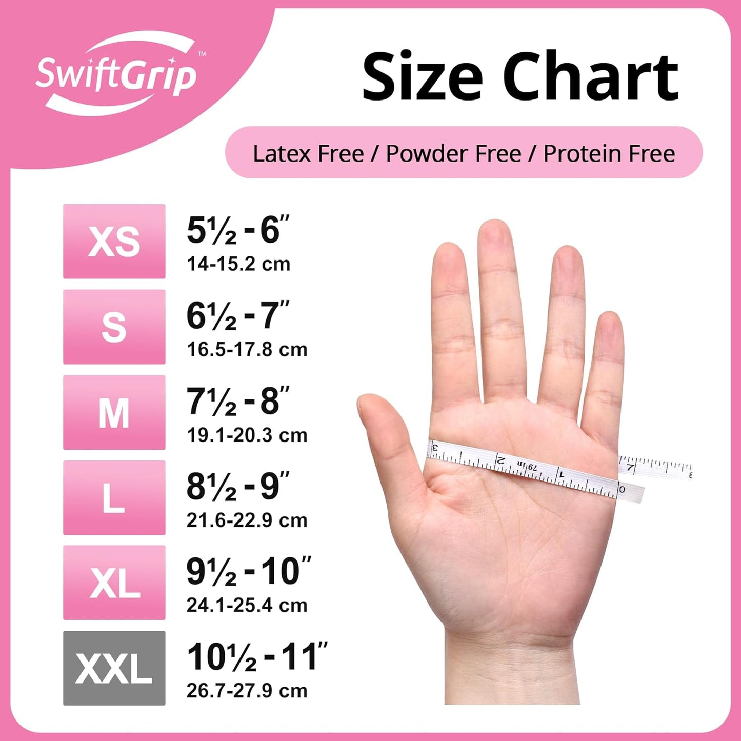 Pink Nitrile Gloves, 3-mil, Industrial Gloves Disposable Latex Free, for Cleaning & Esthetician, Rubber Powder-Free, 100-ct Box (Small)