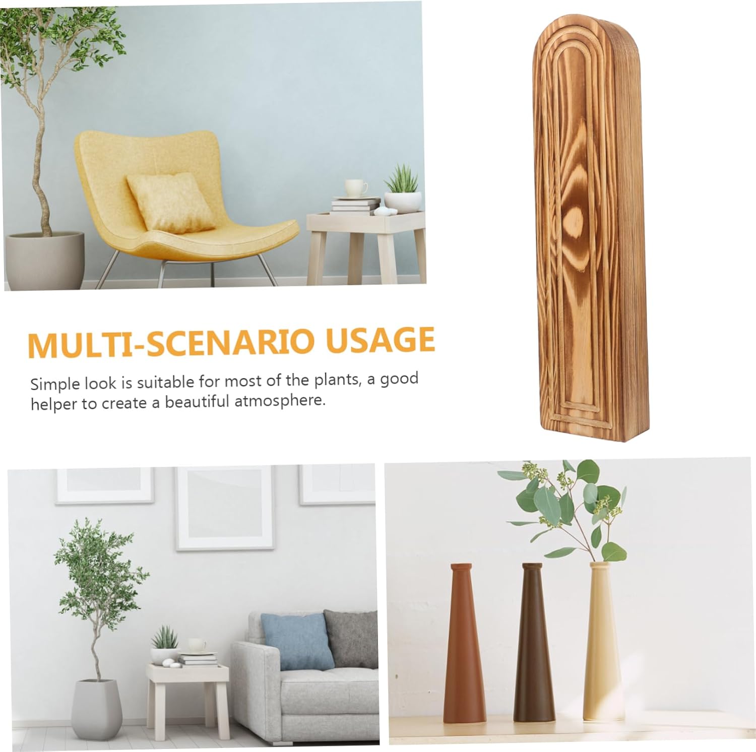 ERINGOGO Sturdy Wooden Wall Planter Hanging Greenery for Indoor Plants