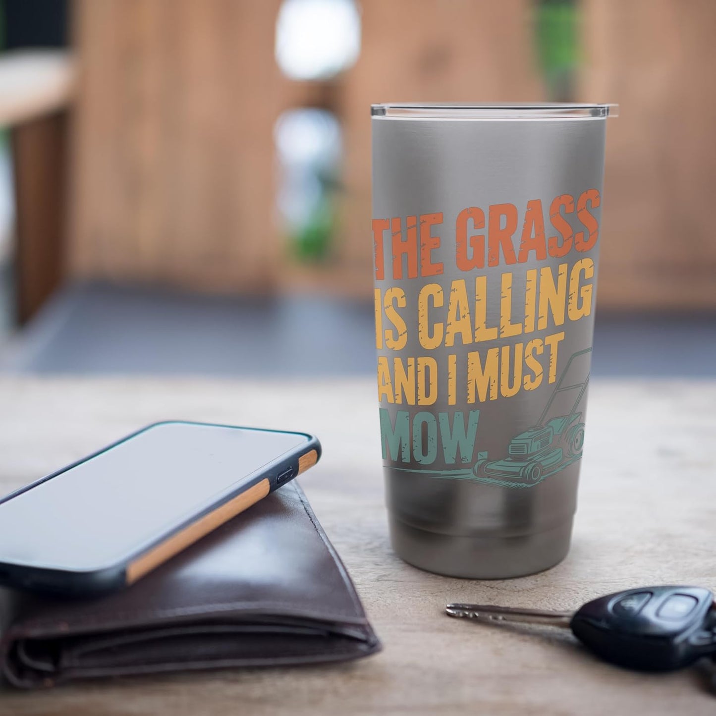 The Grass Is Calling And I Must Mow Stainless Steel Insulated Tumbler