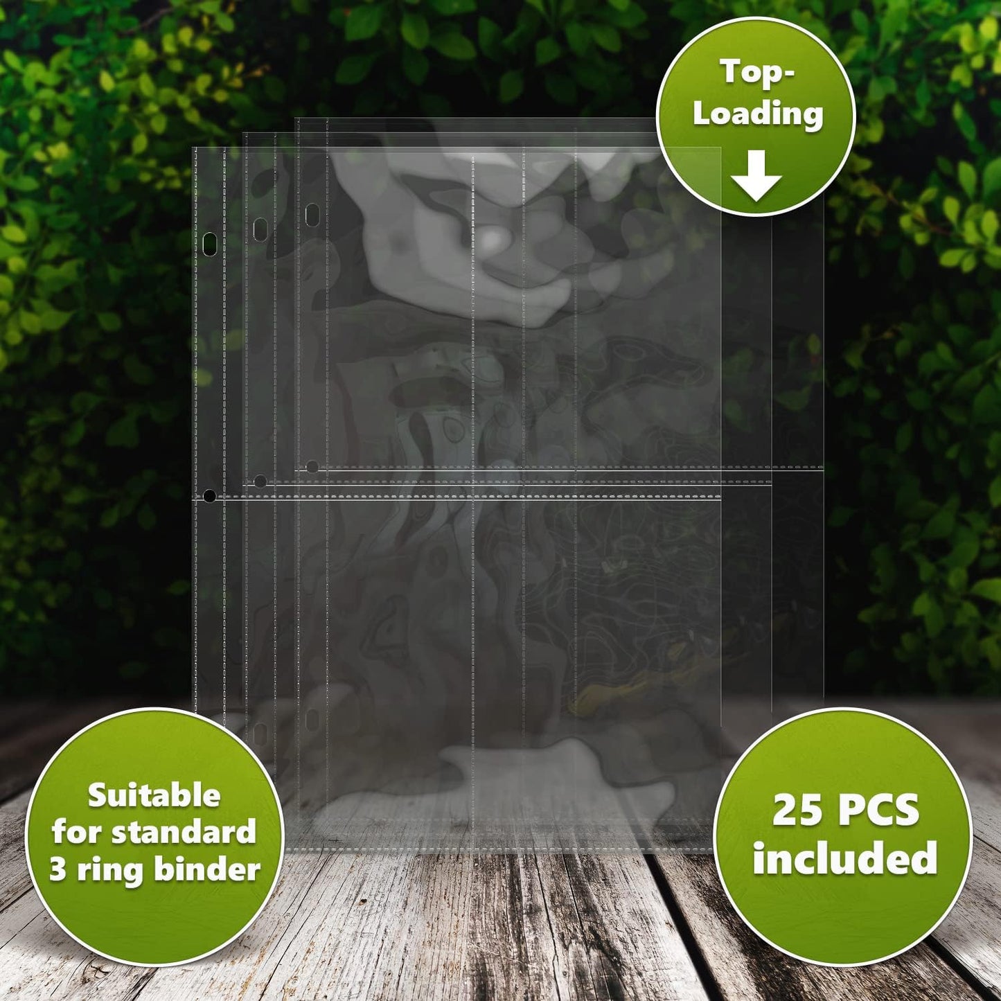 200 Pockets Seed Storage Organizer Sleeves (25 Pack) Slot Size 3.5x5, 