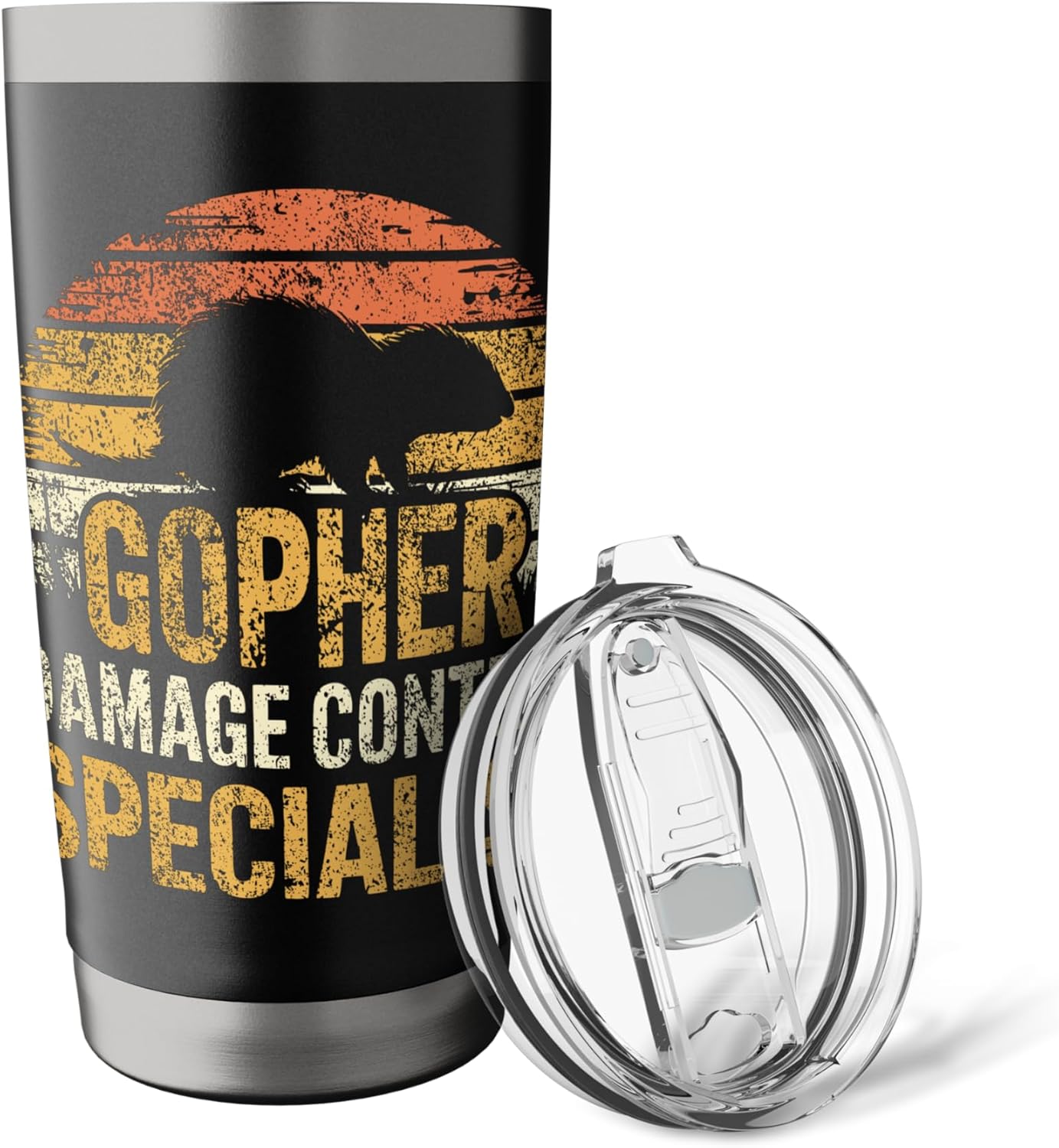 Landscaper Pest Control Professional Gopher Hunting Stainless Steel Insulated Tumbler