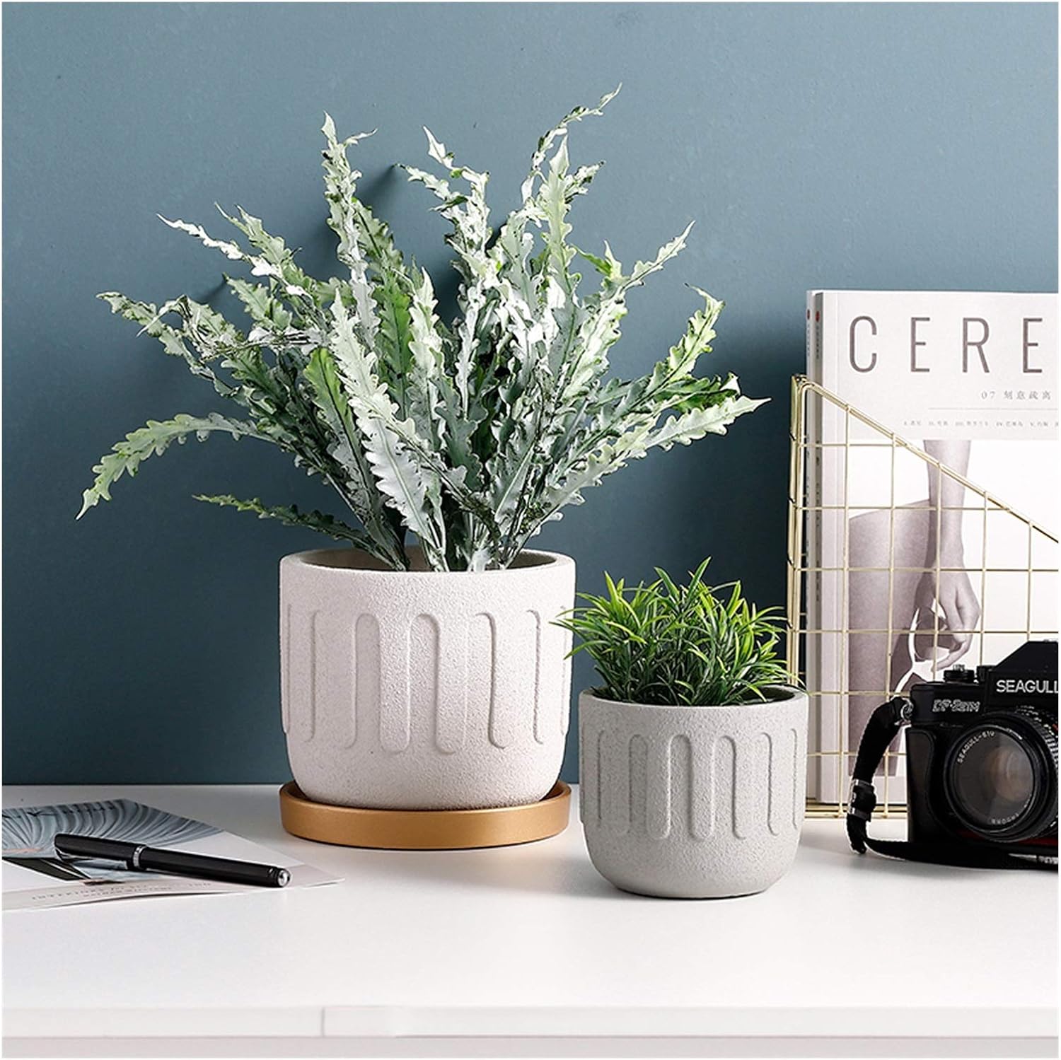 Flower Pots Cement Flower Pots Outdoor Indoor Garden Planters Plant Co