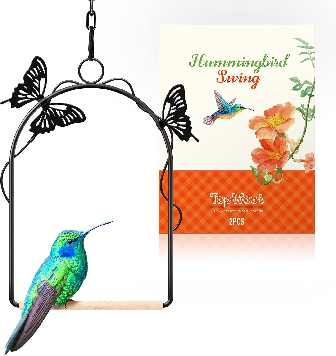 Hummingbird Swing 2 Pack Attractive Hummingbird Perch with Rust Resist