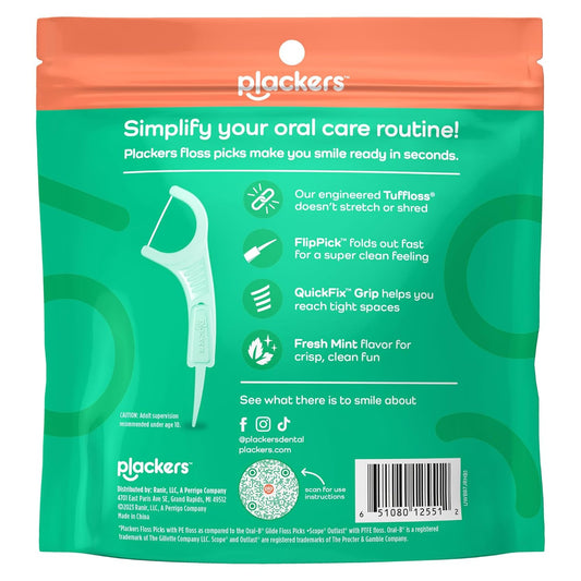 Plackers Micro Line Dental Floss Picks, Fold-Out FlipPick, Tuffloss, E