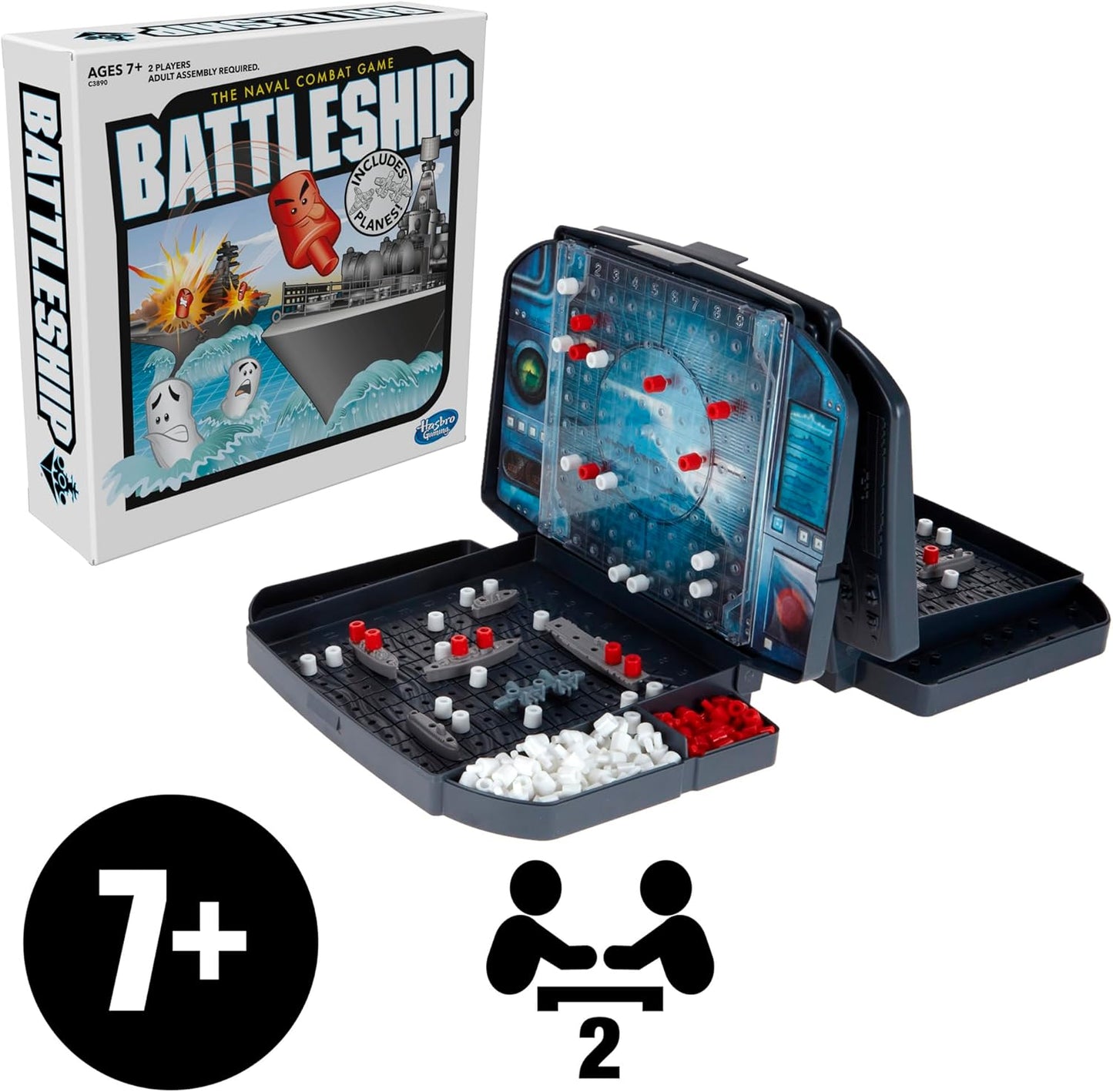Hasbro Gaming Battleship with Planes Strategy Board Game for Ages 7 an