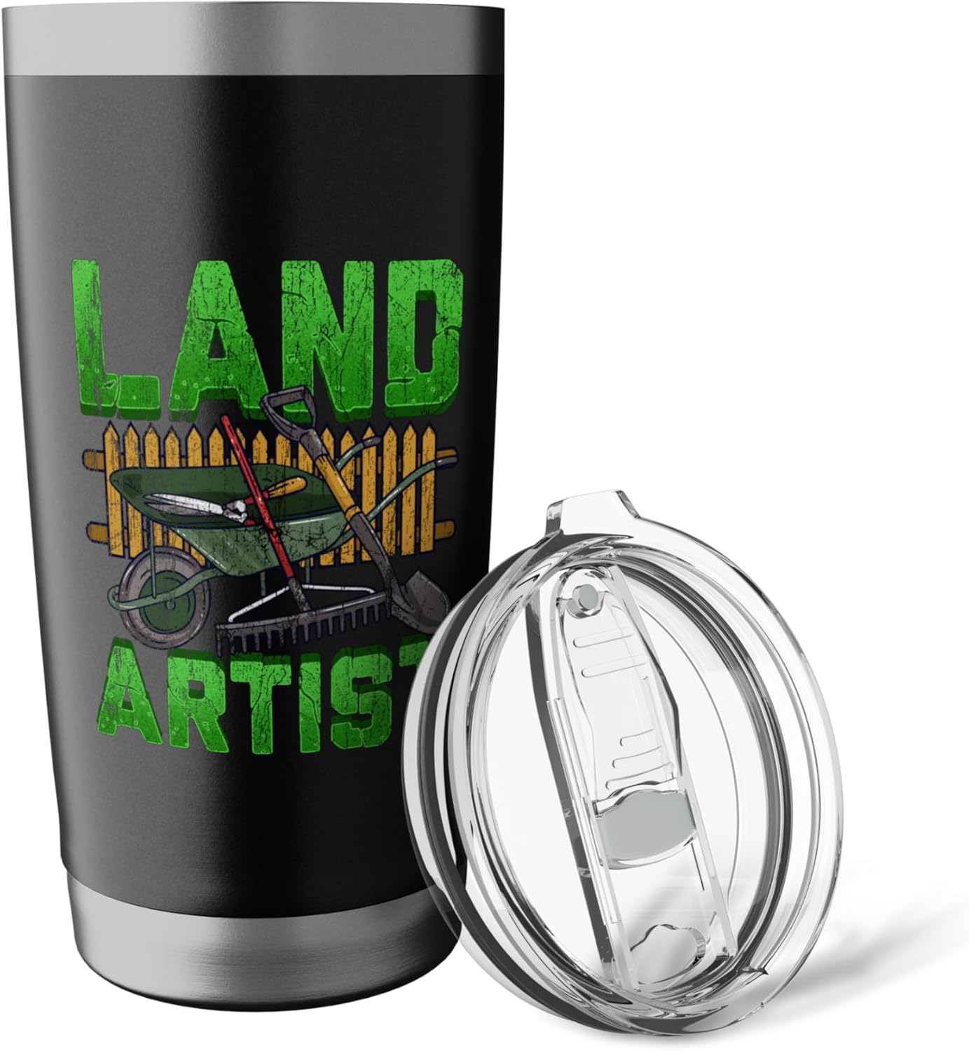 Lawn Care Mowing Design For Landscapers - Land Artist Stainless Steel Insulated Tumbler