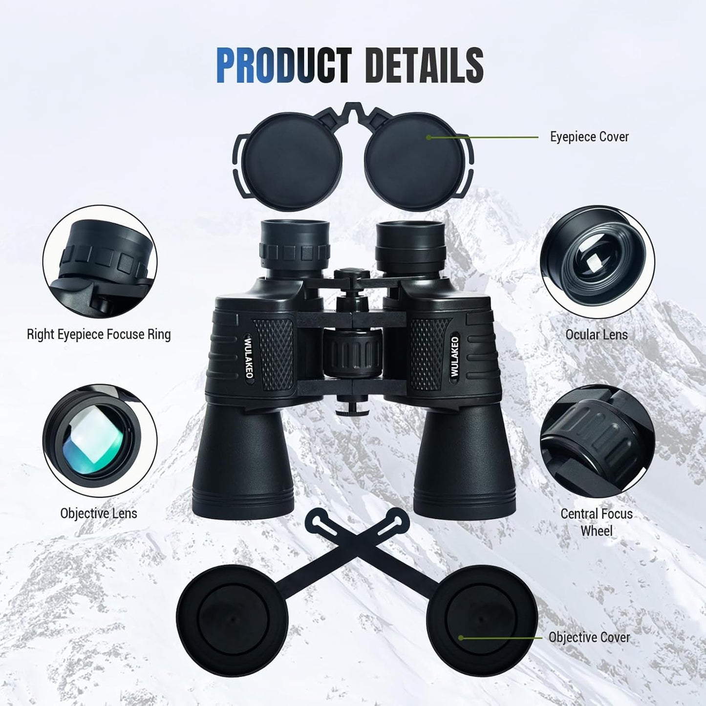 30x50 High Powered Binoculars for Adults, Waterproof Compact Binocular