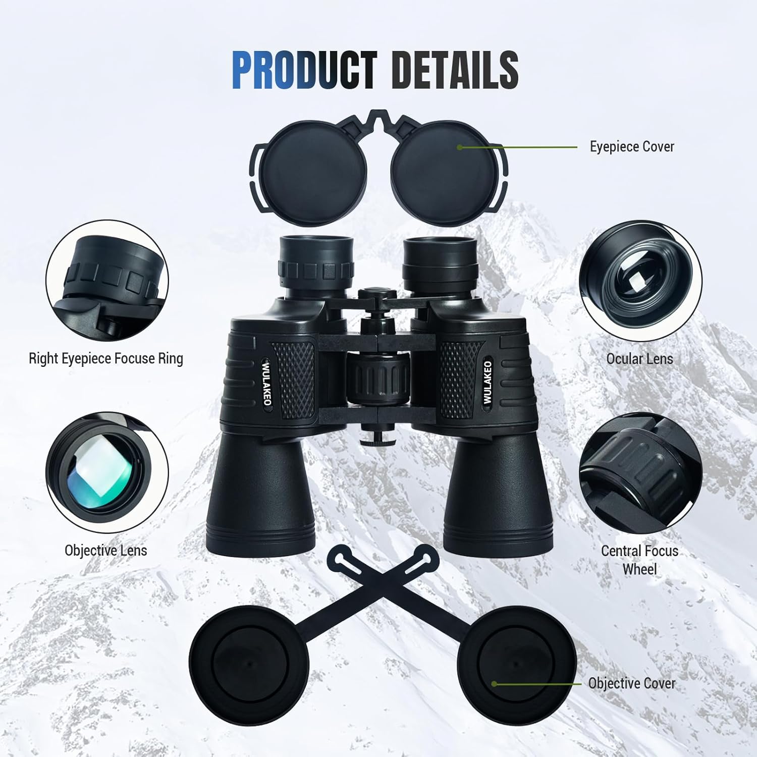30x50 High Powered Binoculars for Adults, Waterproof Compact Binocular