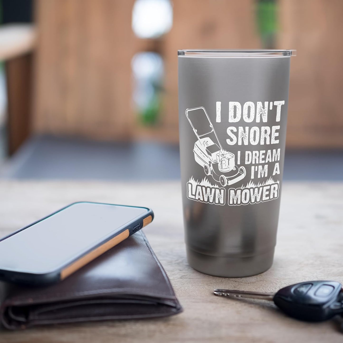 Lawn Mower Novelty For Men Women Kids Landscaper Lawn Mowing Stainless Steel Insulated Tumbler