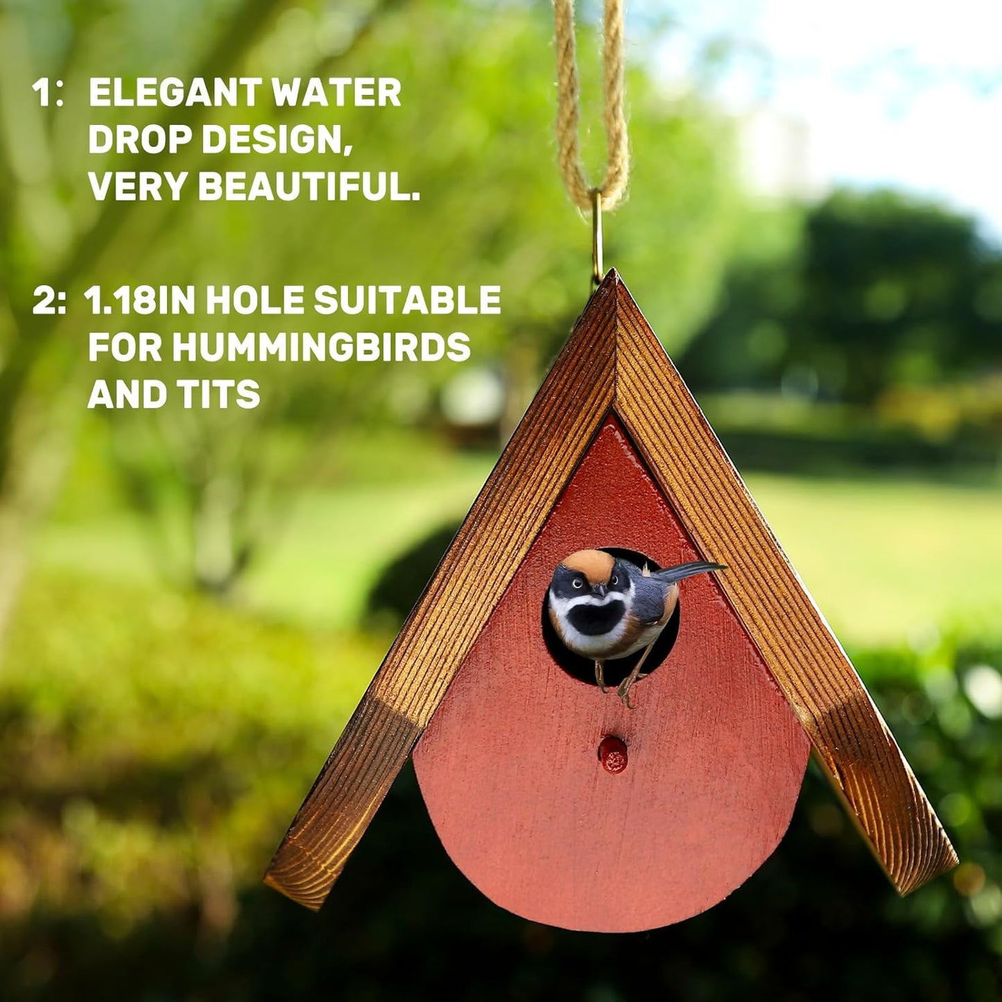 Hummingbird House for Outside. Hummingbird Gifts. Gardening Gifts for 