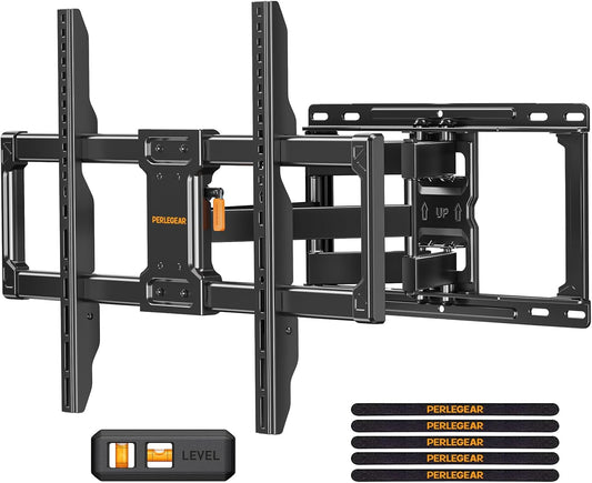 Perlegear Full Motion TV Wall Mount, Heavy Duty TV Mount for 42 55 65 