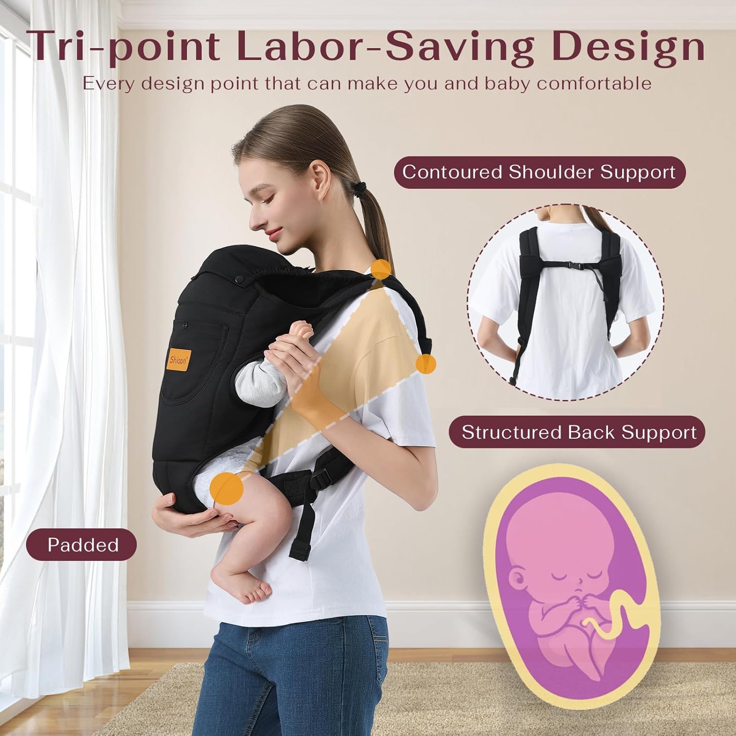 Baby Carrier Newborn to Toddler(7-30lbs), Toddler Carrier Baby Holder 
