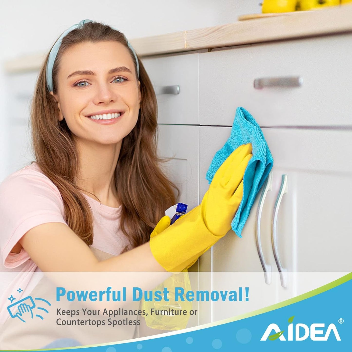 AIDEA Microfiber Cleaning Cloth-50PK, Soft Microfiber Towels for Cars,