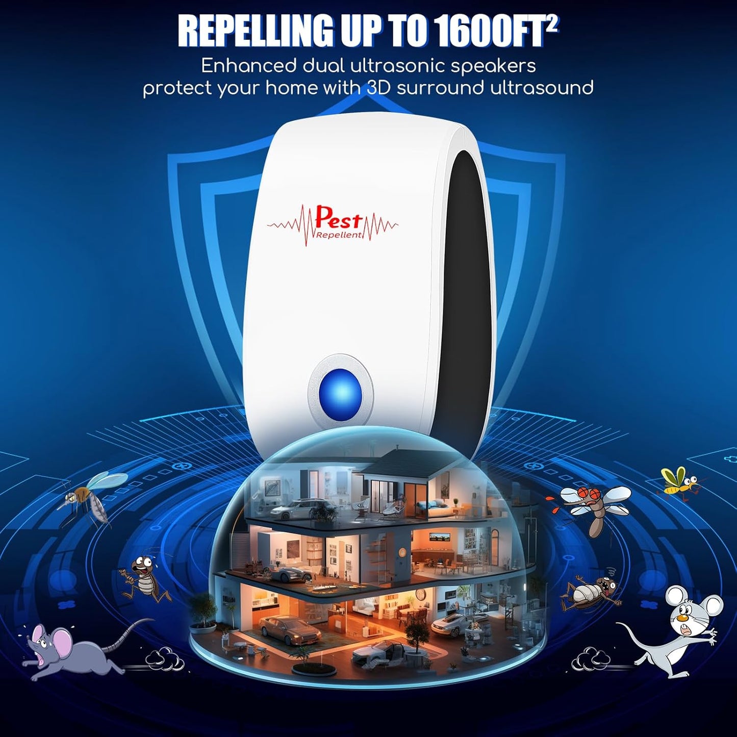 2026 10Pack Ultrasonic Pest Control Repeller Electronic Mouse Repellen
